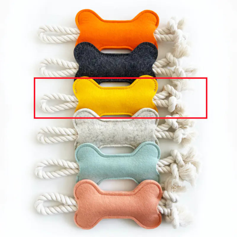 Bone Shape Fetch & Tug Dog Toy