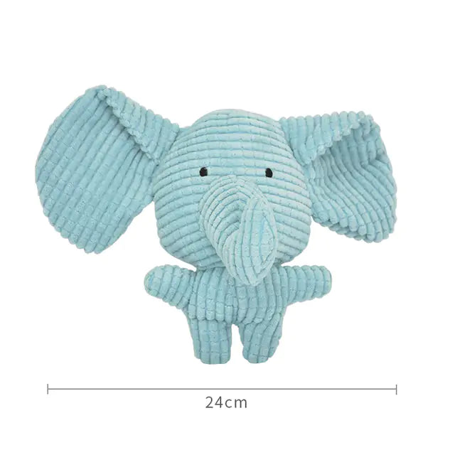 Squeaky Elephant Plush Dog Toy
