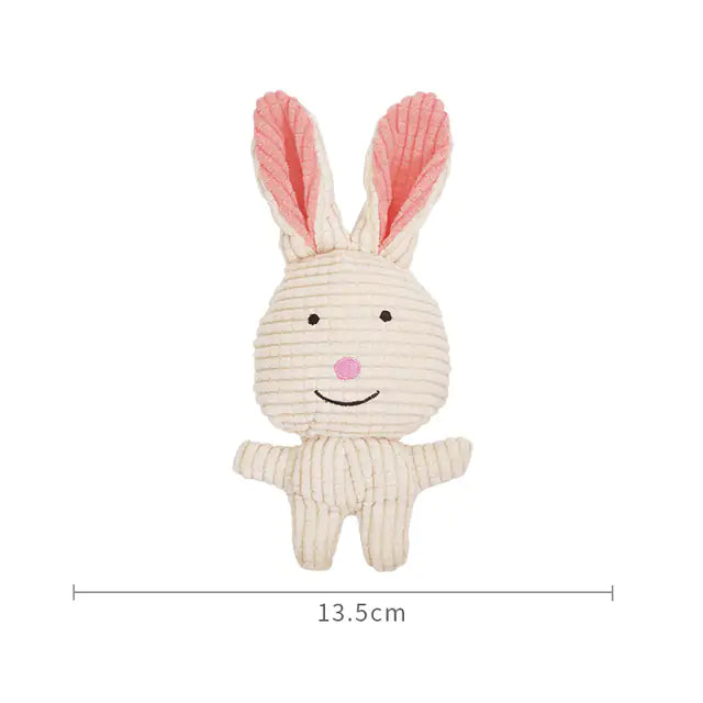 Squeaky Rabbit Plush Dog Toy