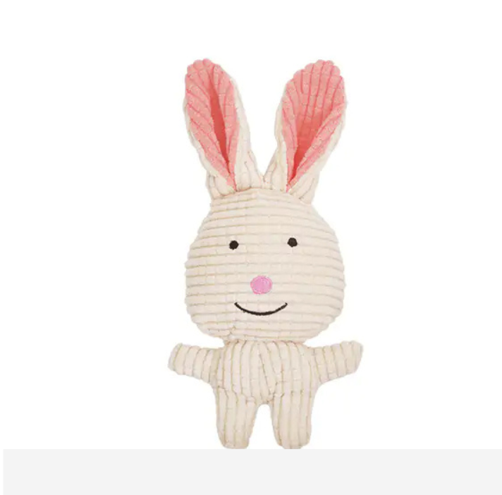 Squeaky Rabbit Plush Dog Toy