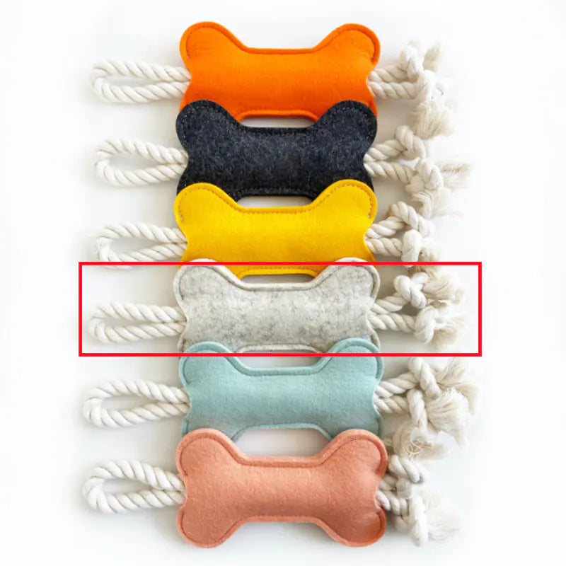 Bone Shape Fetch & Tug Dog Toy