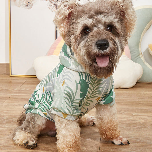 Green Leaf Dog Hoodie