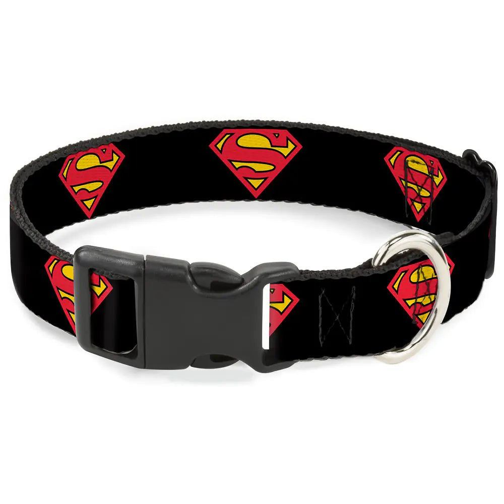 Superman Black Dog Collar