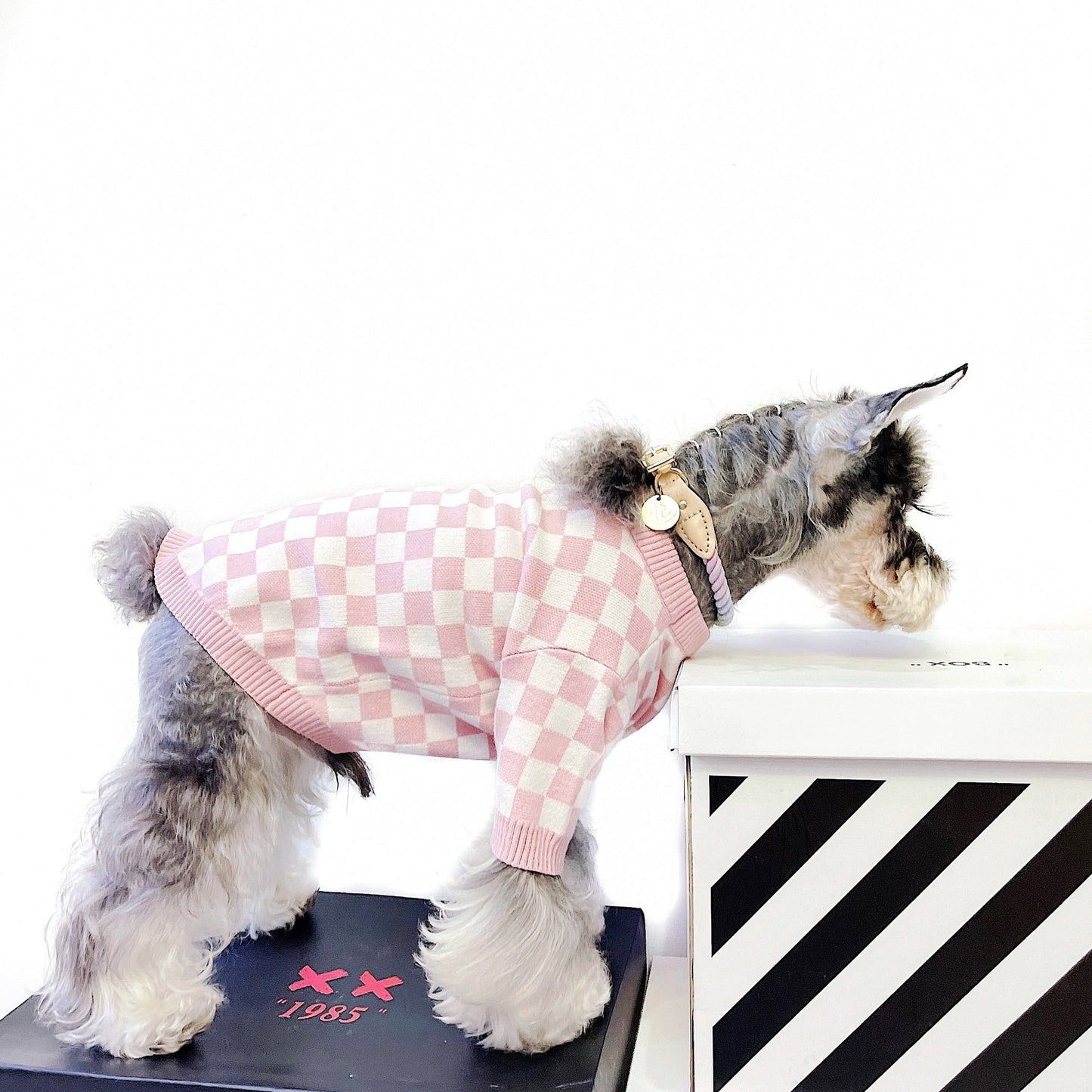 Checkerboard Dog Sweater