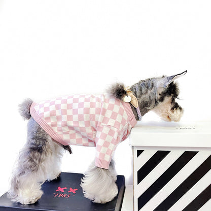 Checkerboard Dog Sweater