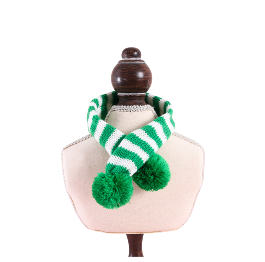 Festive Striped Knit Christmas Scarf for Pets