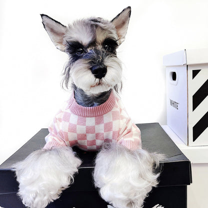 Checkerboard Dog Sweater