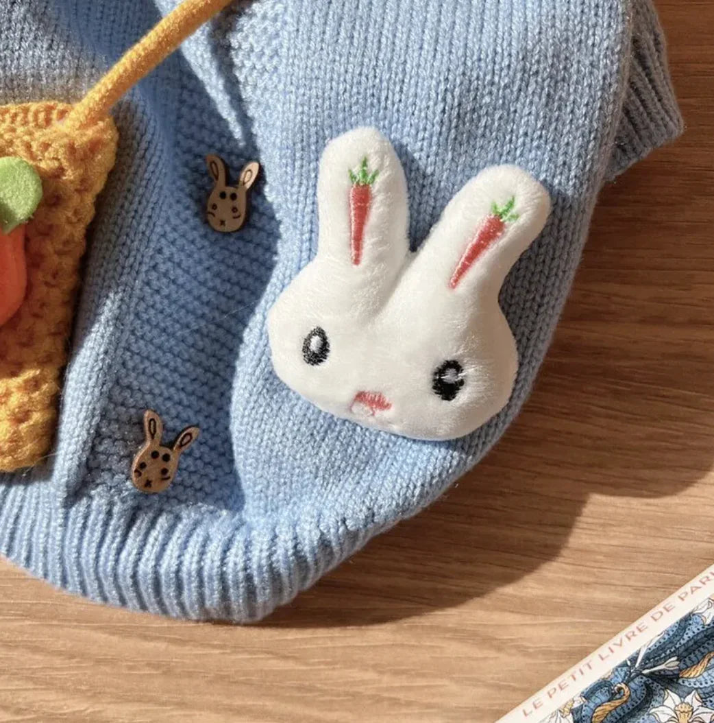 Knitted Bunny Dog Sweater