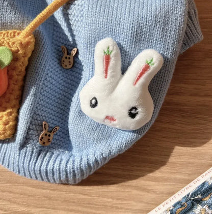 Knitted Bunny Dog Sweater