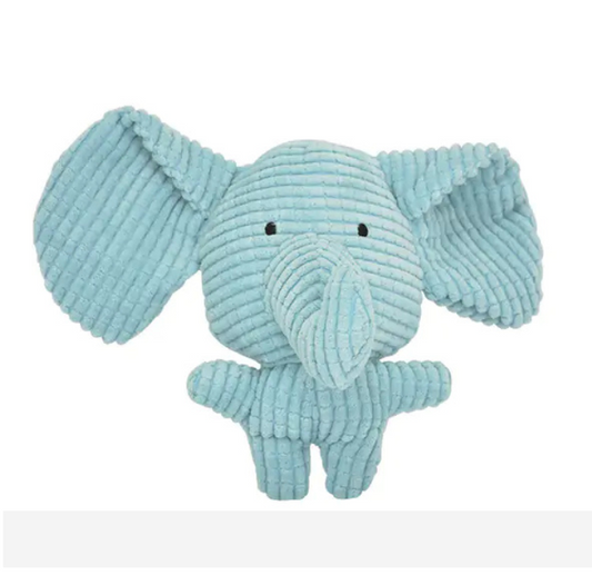 Squeaky Elephant Plush Dog Toy