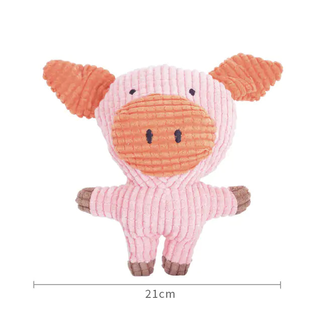 Squeaky Pig Plush Dog Toy