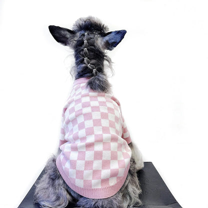 Checkerboard Dog Sweater