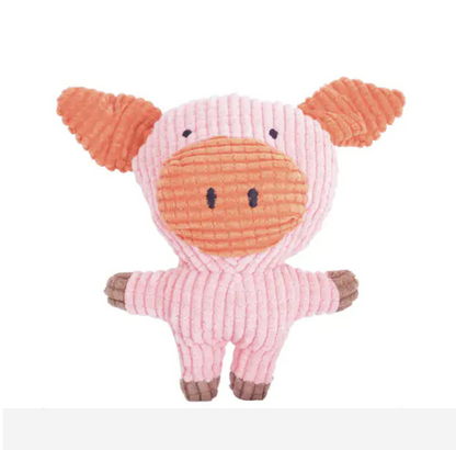 Squeaky Pig Plush Dog Toy