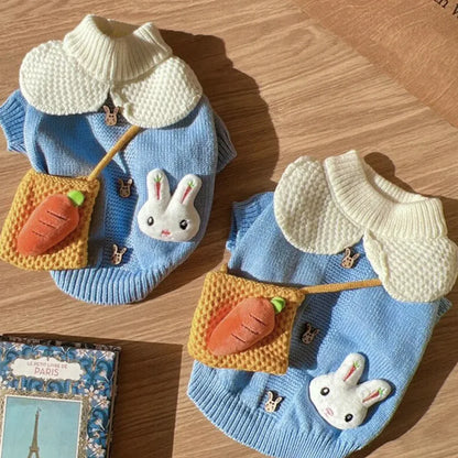 Knitted Bunny Dog Sweater