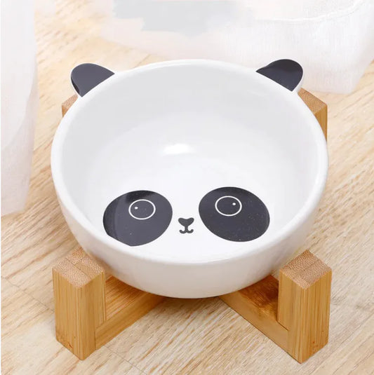 Panda Printed Ceramic Pet Bowl