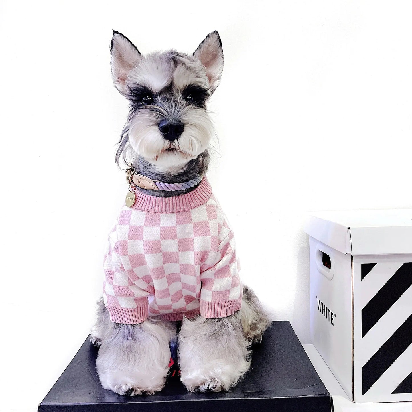 Checkerboard Dog Sweater