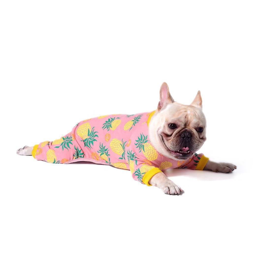 Cotton Stretch Pineapple Pet Sweater