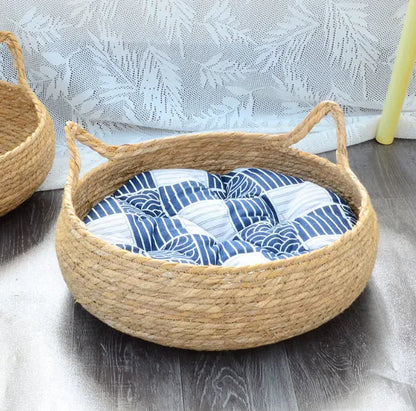 Natural Woven Pet Bed