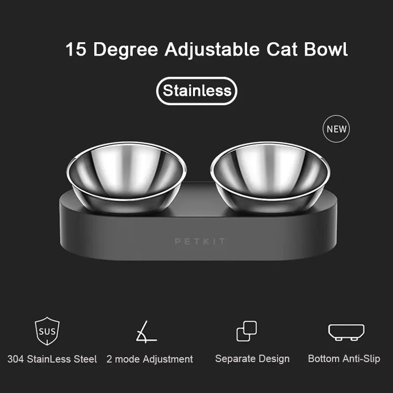 PetKit Stainless Steel Double Feeder Bowls